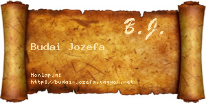 Budai Jozefa névjegykártya